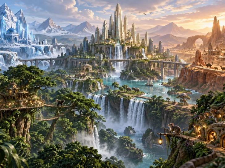 A vast animal metropolis with districts suited to different climates